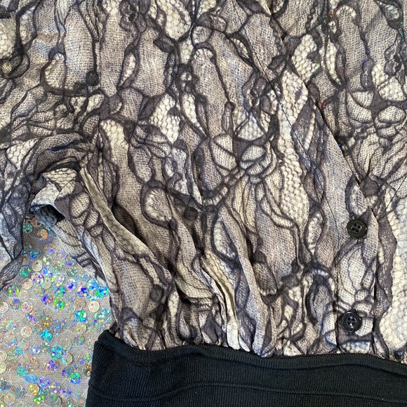 💌[ Bebe ] Silk Bandage Flowy Top Dress - Picture 4 of 16